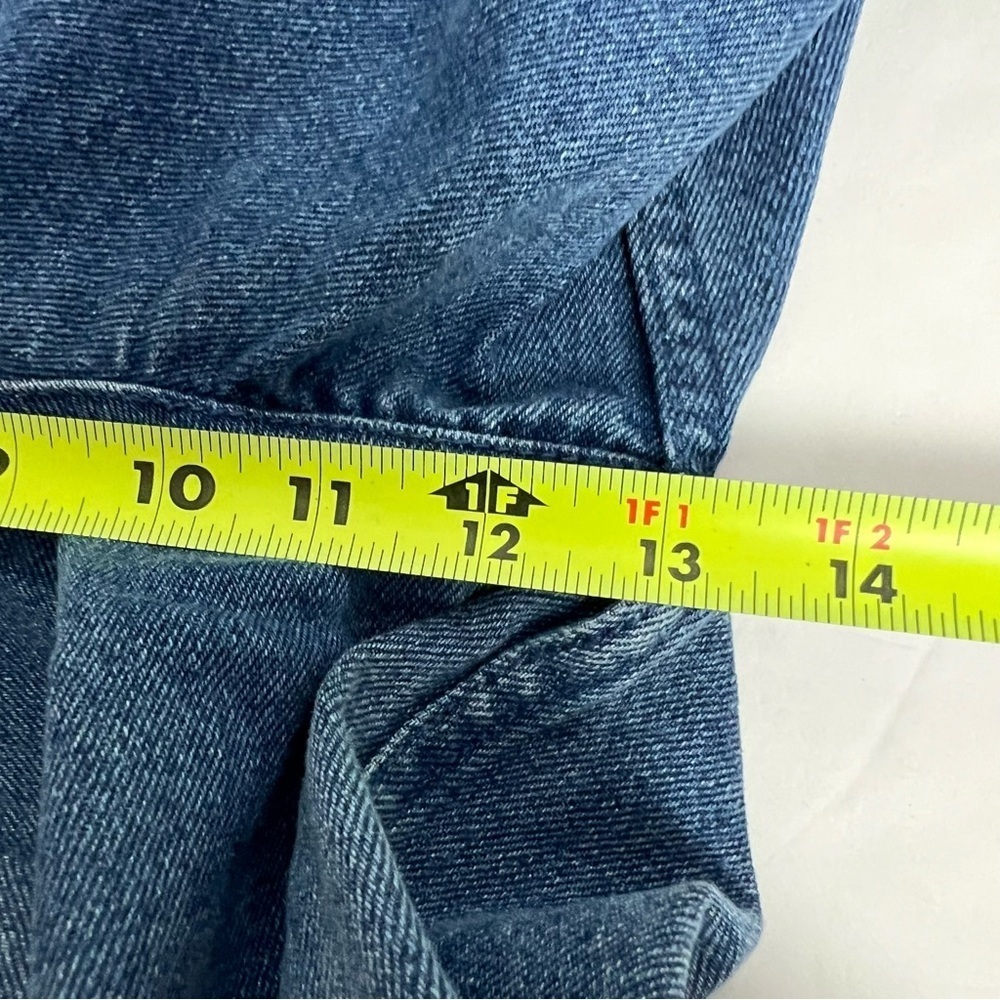 POPSUGAR Womens Crop Blue Jeans Size 2 Distressed Vintage Wash Wide Flare Leg - Picture 11 of 13